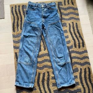 JESSE KAMM PATCHFRONT HANDY PANTS COWBOY BLUE JAPANESE DENIM